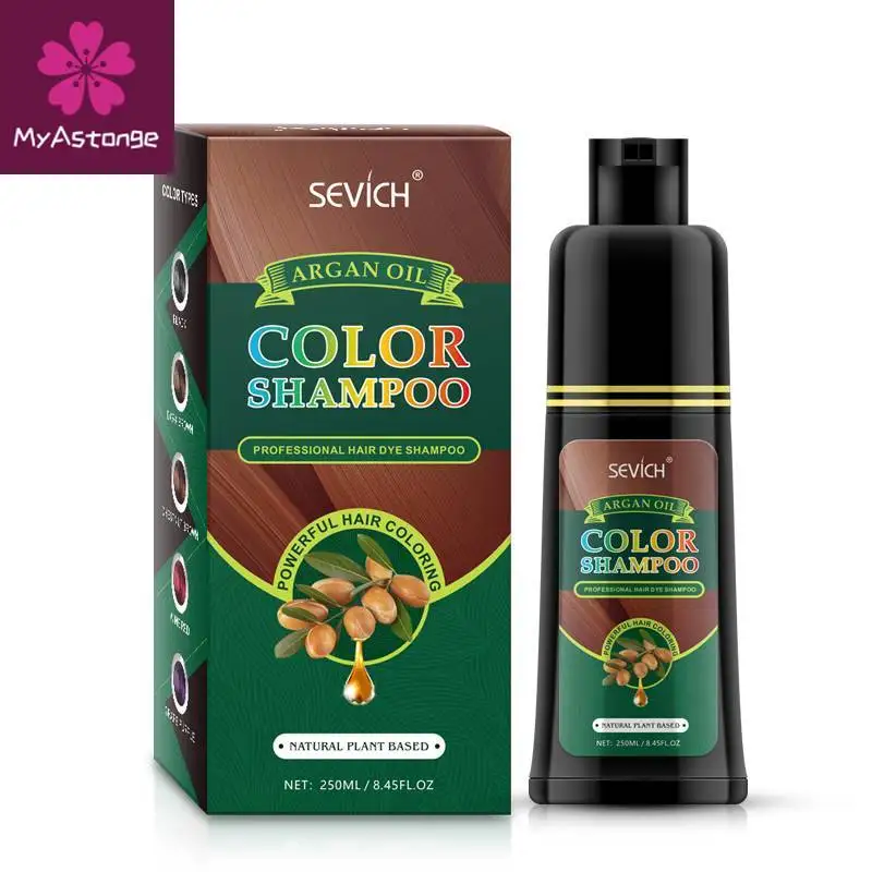 

Sevich Argan Oil Hair Dye Shampoo Hair Styling Fast Dye Hair Natural Gray White Hair Color Dye Treatment Hair Shampoo 250ml