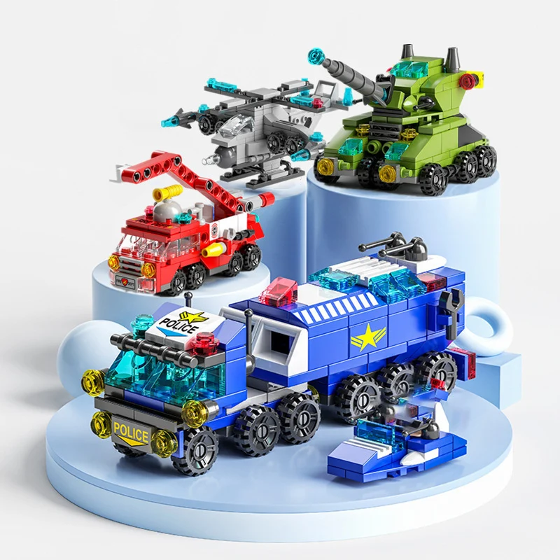 

Детский развивающий строительный инженерный 6-в-1 строительный инженерный автомобиль Военная серия игрушечный подарок для мальчика