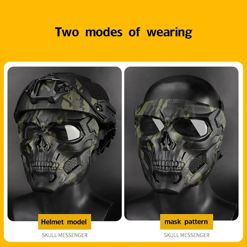 

Joker Mask Halloween Face Mask Scary Skull Shape Impact Resistant Tactical Headwear Protection Party Game Costumes Accessories