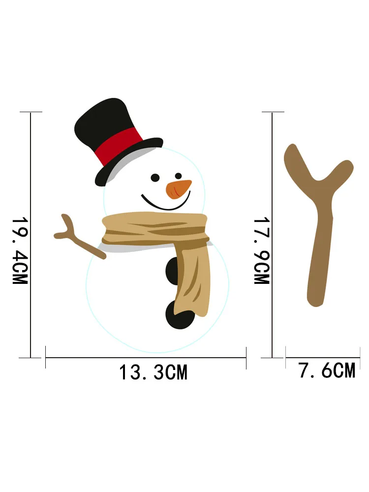 

ZTTZDY Fashion The Scarf Snowman Car Sticker Decal Decoration YJ3-0016