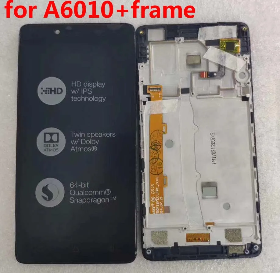 Жк дисплей для Lenovo A6010 с сенсорным экраном 5 0 дюйма дигитайзер в сборе рамкой