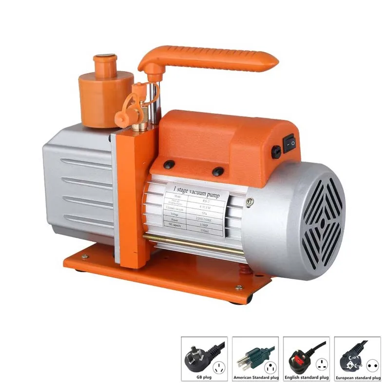 110 В/220 В Электрический вакуумный насос 6CFM/7CFM одноступенчатый 1/2HP с поворотной