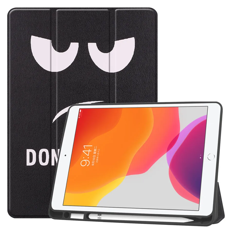Чехол для iPad 10 2 funda с держателем-карандашом Apple 7 7th 8 8th Generation A2197 Ультратонкий