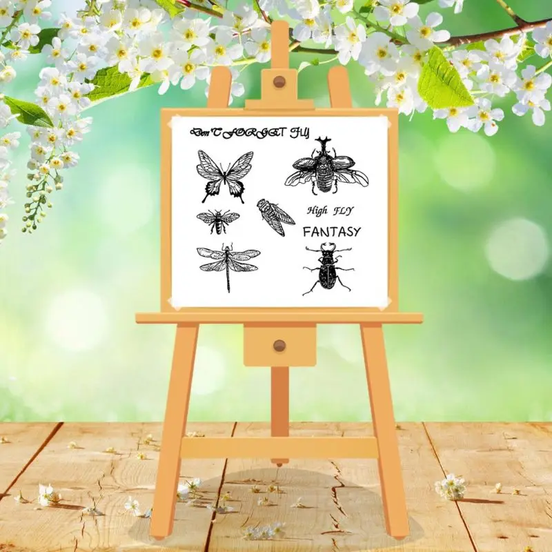 Прозрачный штамп в виде насекомых для скрапбукинга Прозрачная силиконовая