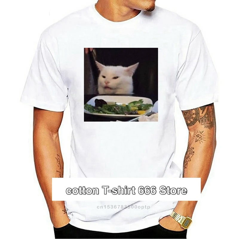 

Забавная Черная Мужская футболка с изображением мема для обеденного стола