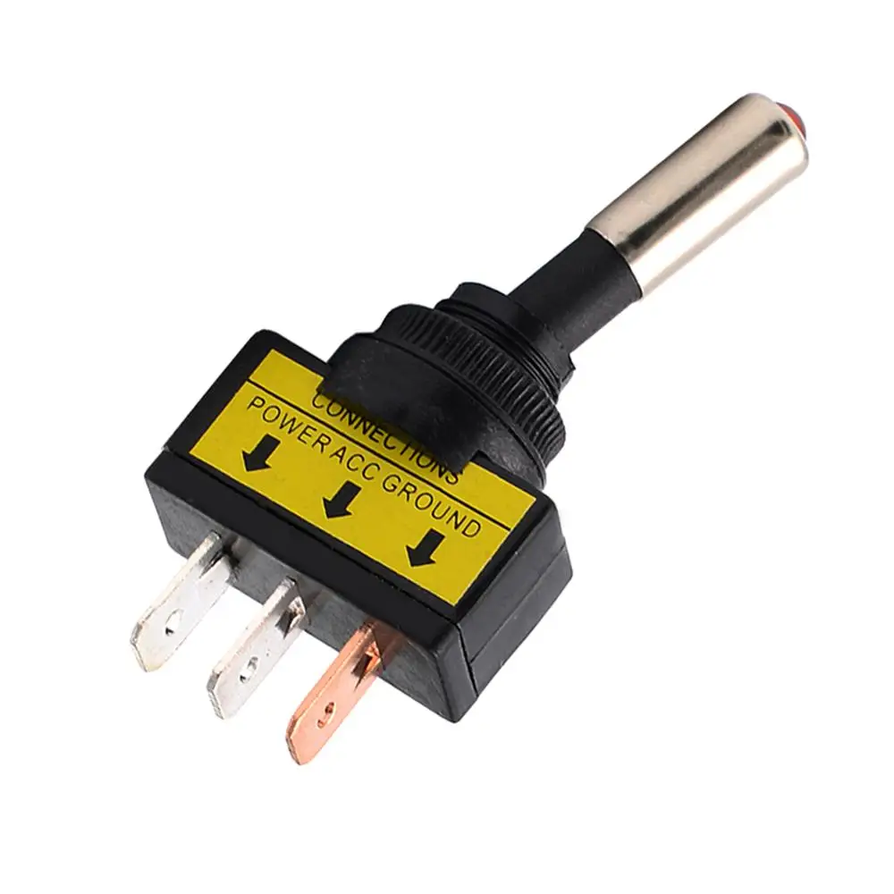 10 шт. тумблер 3Pin SPST вкл/Выкл светодиодный светильник кулисный переключатель 20A 12V