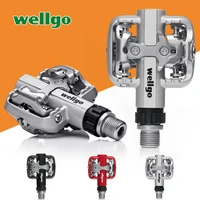 wellgo bicycle pedal full alloy chromium molybdenum steel bearings mountain bike accessories super light spd compatible highway