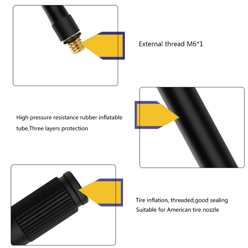 

Air Compressor Extension Tube Adapter Twist Car Inflator Hose Air Pump Pipe Tube Quick Inflation Chuck Adapter