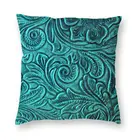 Бирюзовый тисненый кожаный Чехол 45x45