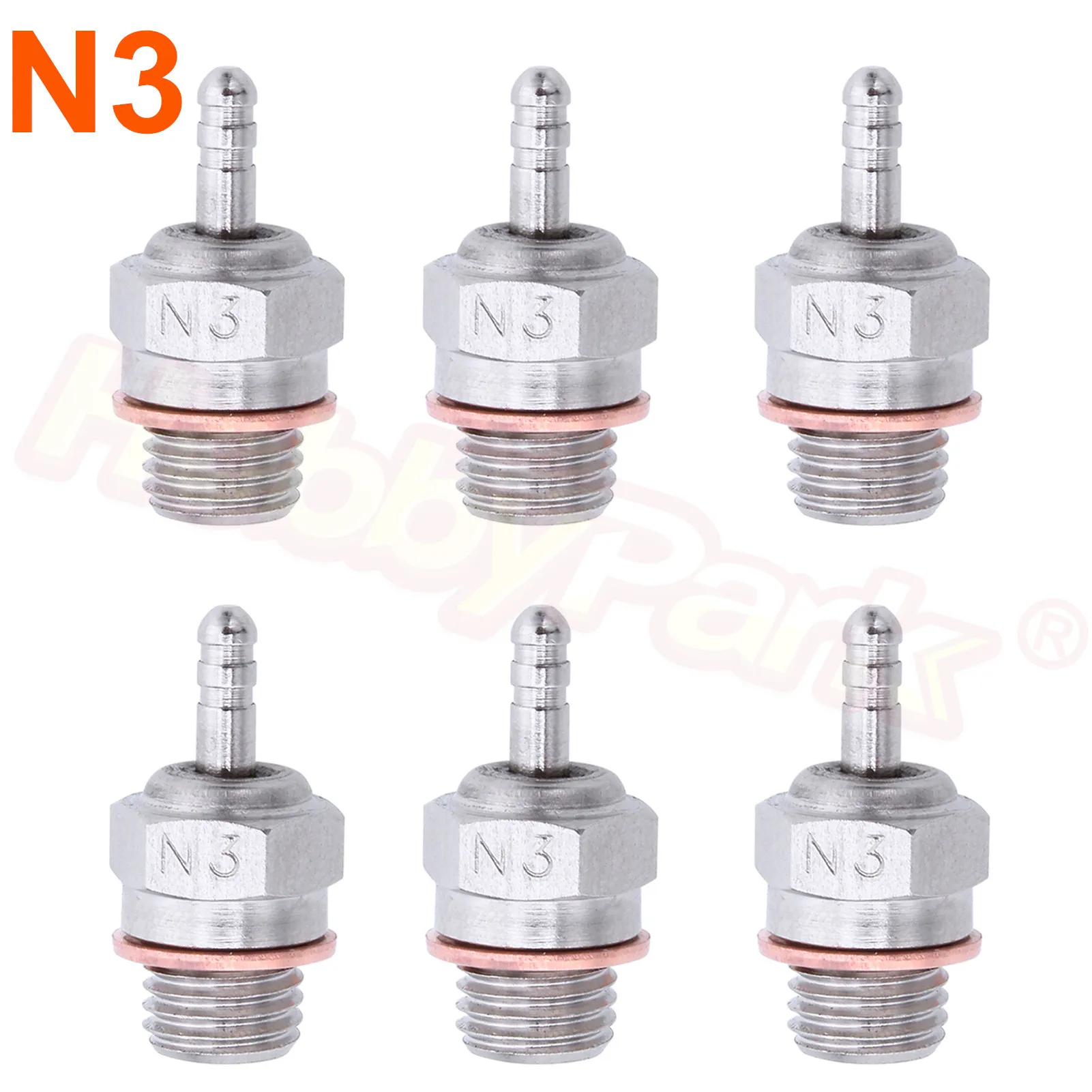 6 шт. N3 Горячая Свеча зажигания #3 #4 N4 свеча свечи для Vertex SH Nitro детали двигателя 1/10