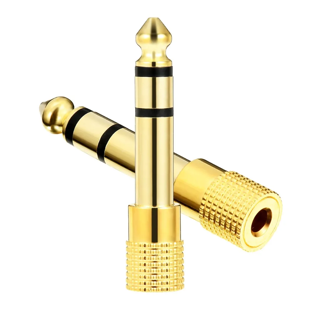 

1 Piece 6.35mm Jack to 3.5mm Male to Female Plug Connector Headphone Amplifier Audio Adapter Microphone AUX 6.3 3.5 mm Converter