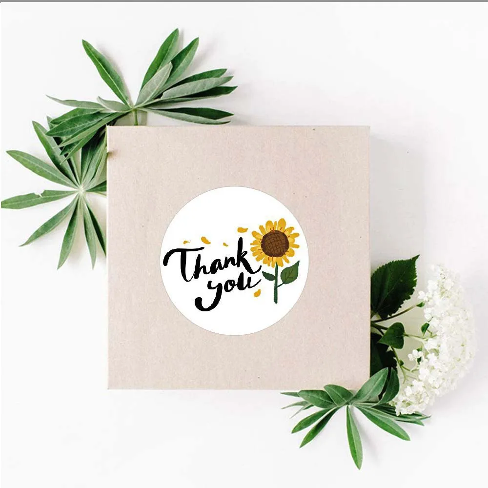 

100-500pcs 1inch Thank You Stickers For Gift Packaging Decorations Labels Envelope Seal Labels Different Styles