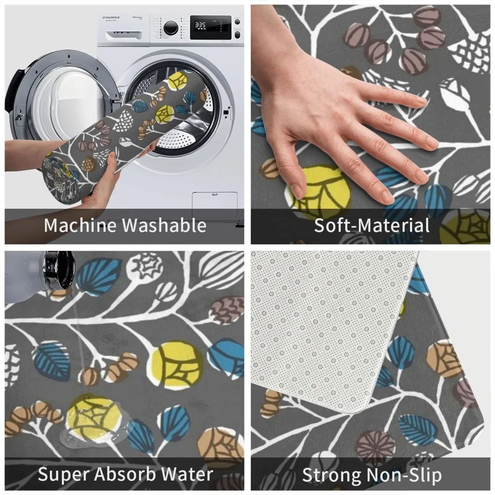 Мягкий коврик в скандинавском стиле скандинавский цвет