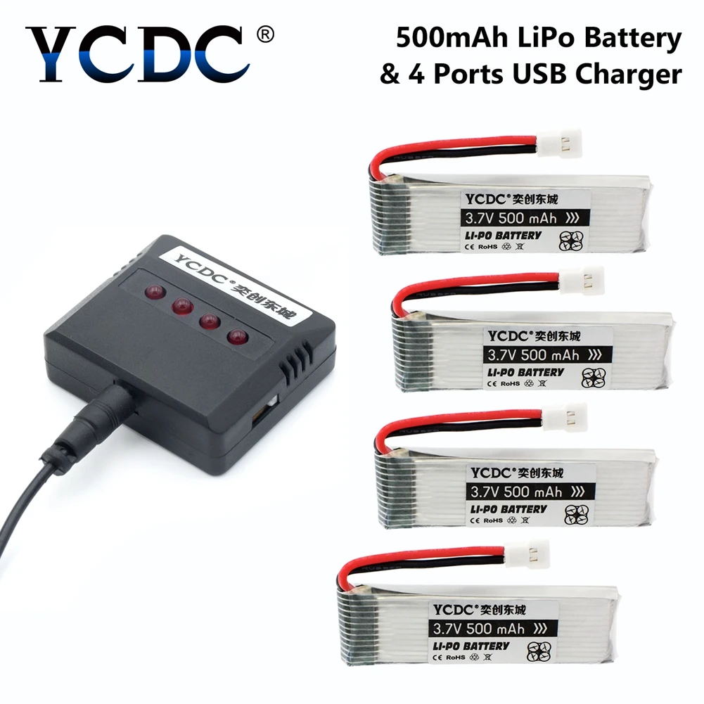Литий полимерный аккумулятор 3 7 в 500 мАч 25C для JJRC H37 GOOLRC T37 Eachine E50 Wltoys V930 V977 V988