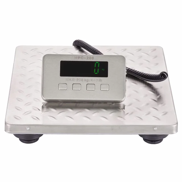 

New Arrival 200kg USB Anti-slip Stainless Steel Platform Postal Weight Measuring Scale