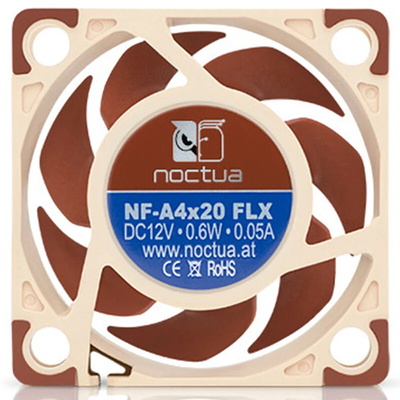 Noctua NF A4x20 FLX 4 см вентилятор 20 мм охлаждающий 5V/12V и 3pin /4pin PWM толщина рассеивания