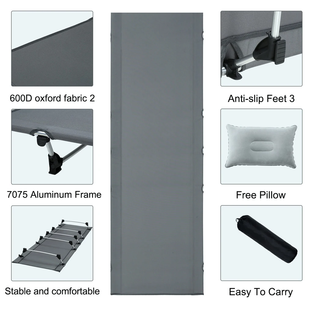 Легкая двухместная складная кровать для кемпинга 2 кг надувная подушка походов и