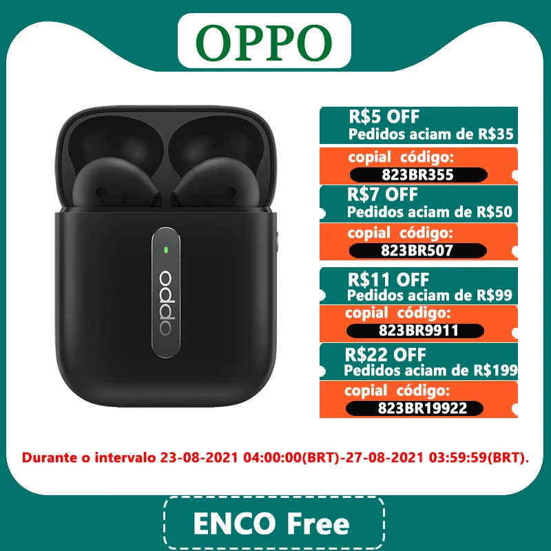  Беспроводные TWS-наушники OPPO ENCO Free, Bluetooth 5,2, 3 микрофона, звонки, шумоподавление, IP54, OPPO RENO 6 Pro Find X3 Pro 