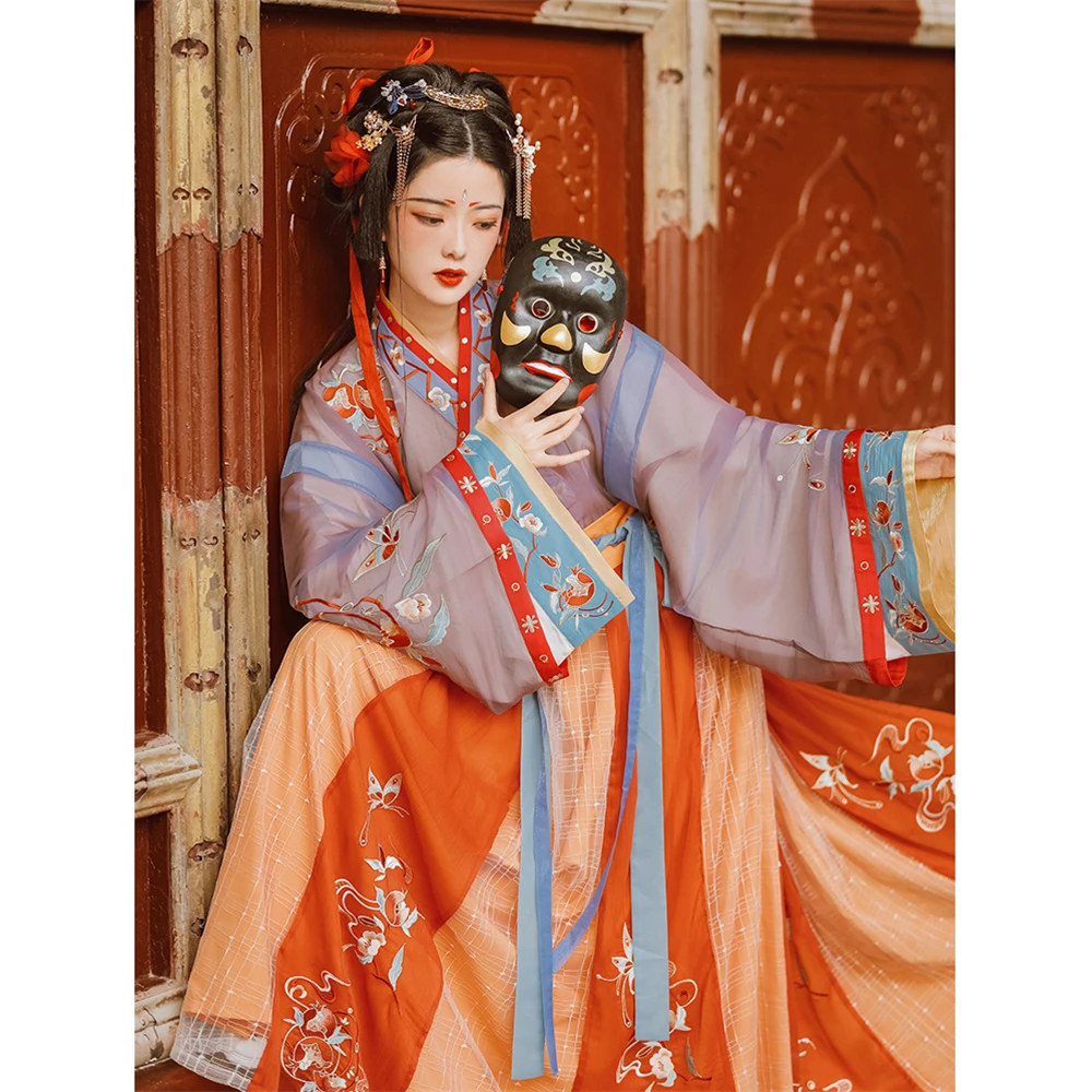 Традиционная китайская одежда для женщин Оригинальная юбка с вышивкой Weijin и