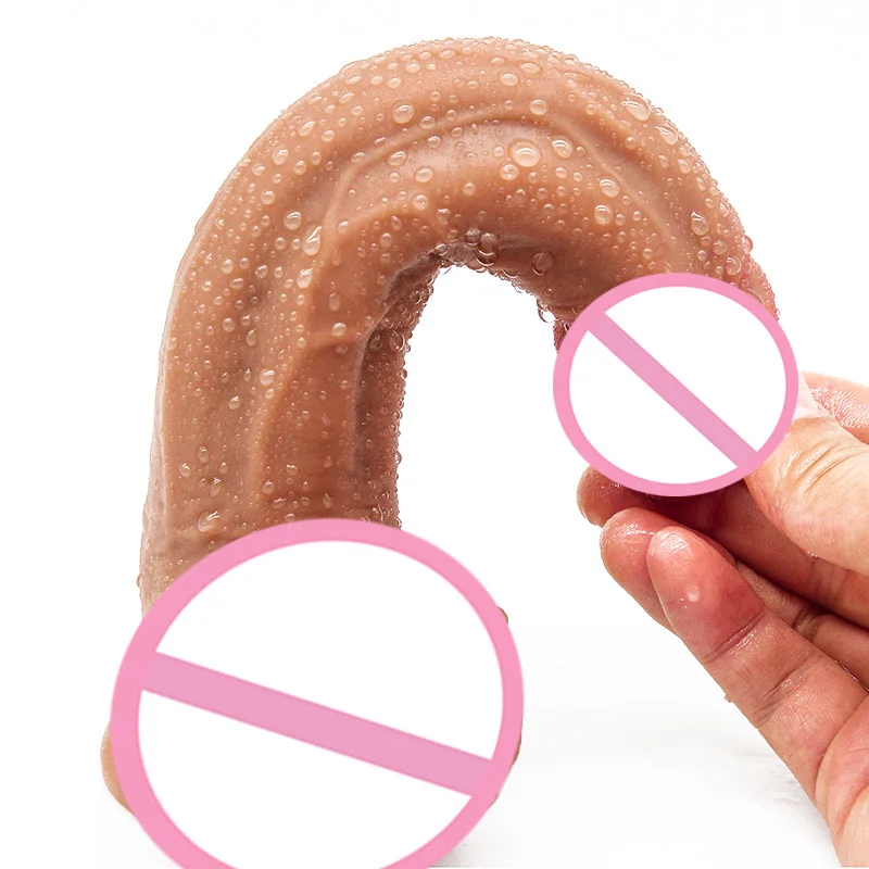 Новый реалистичный большой фаллоимитатор гибкий Пенис с присоской Страпон для