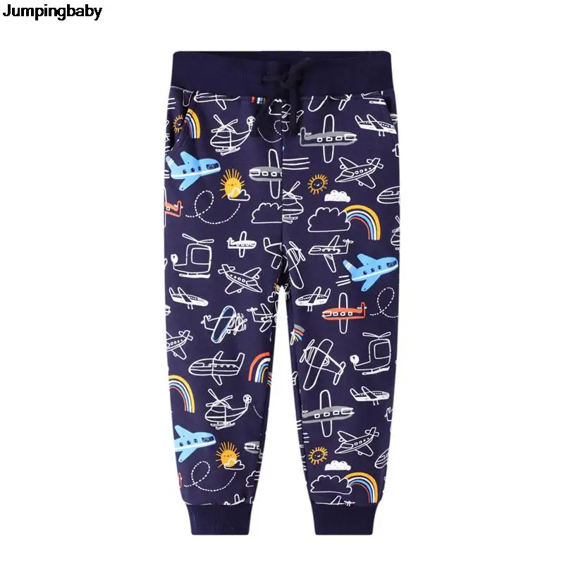 

2021 Boys Pants Pantalon Enfant Garcon Airplane Tracktor Kids Clothes Sweatpants Children Spodnie Roupa Infantil Menino Baby Boy