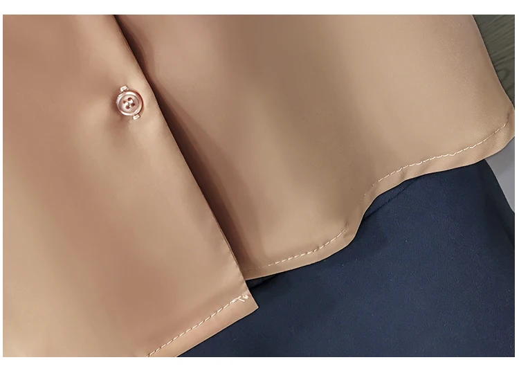 женские офисные рубашки однотонный Блестящий облегающий тонкий Blusa хаки Топы