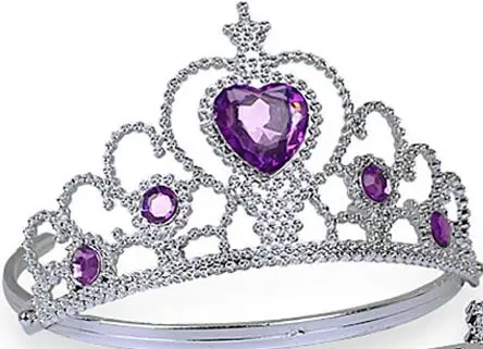 purple Ювелирные изделия из аниме Снежная королева холодное сердце принцесса Эльза Снежинка кристалл кулон ожерелье 2 цвета - Окраска металла: purple