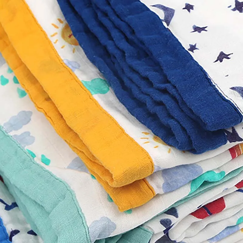 

Newborn Baby Gauze Bath towel Swaddle Blanket cartoon cotton swaddle Nursing baby Sleeping Blanket Summer bedding BHB004