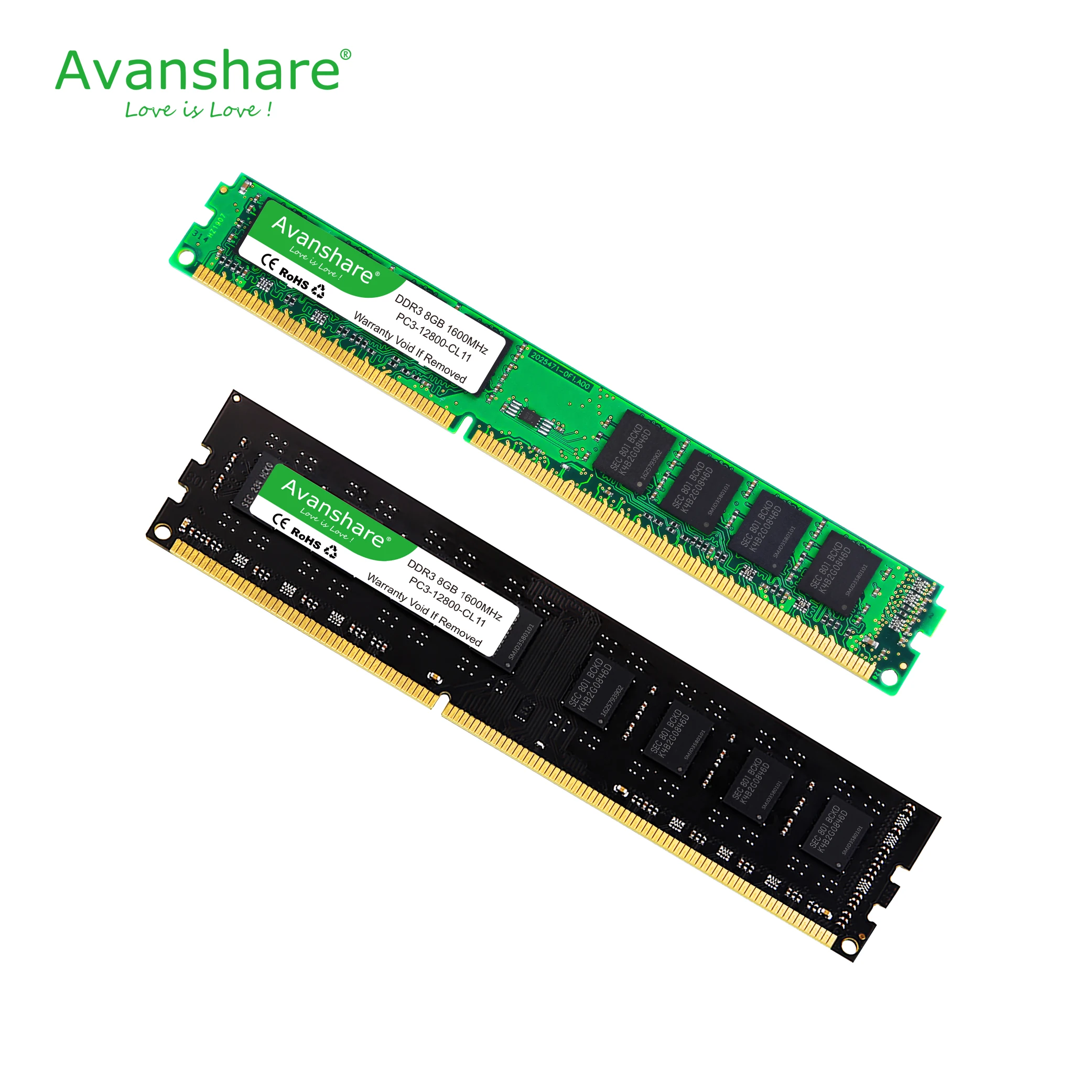 Оперативная память Avanshare DDR3 8 Гб 1600 МГц 240pin 1,5 в 4 ГБ 8 ГБ для настольного компьютера
