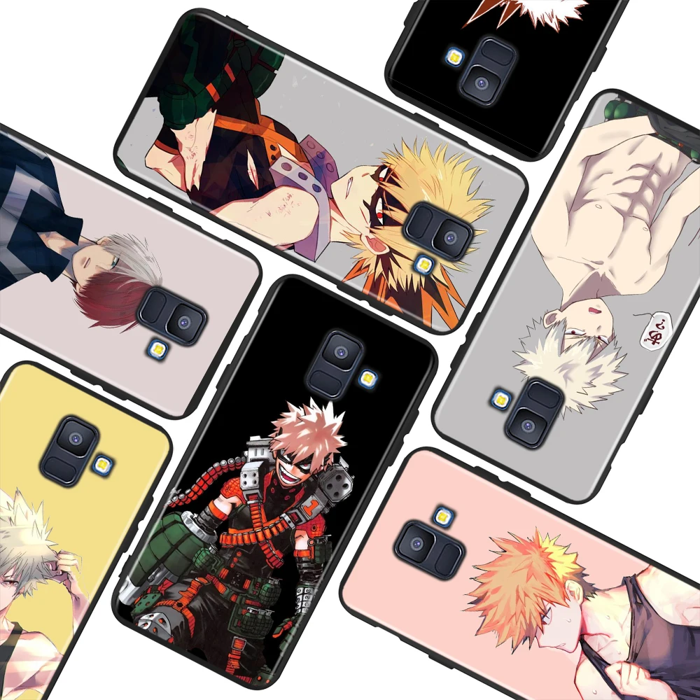 

Cute Anime My Hero Academia for Samsung Galaxy A9 A8 Star A750 A7 A6 A5 A3 Plus 2018 2017 2016 Black Phone Case Soft Cover
