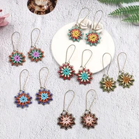 retro india boho ethnic beads round dangle drop earrings for women female engagement wedding party jewelry accessories gift