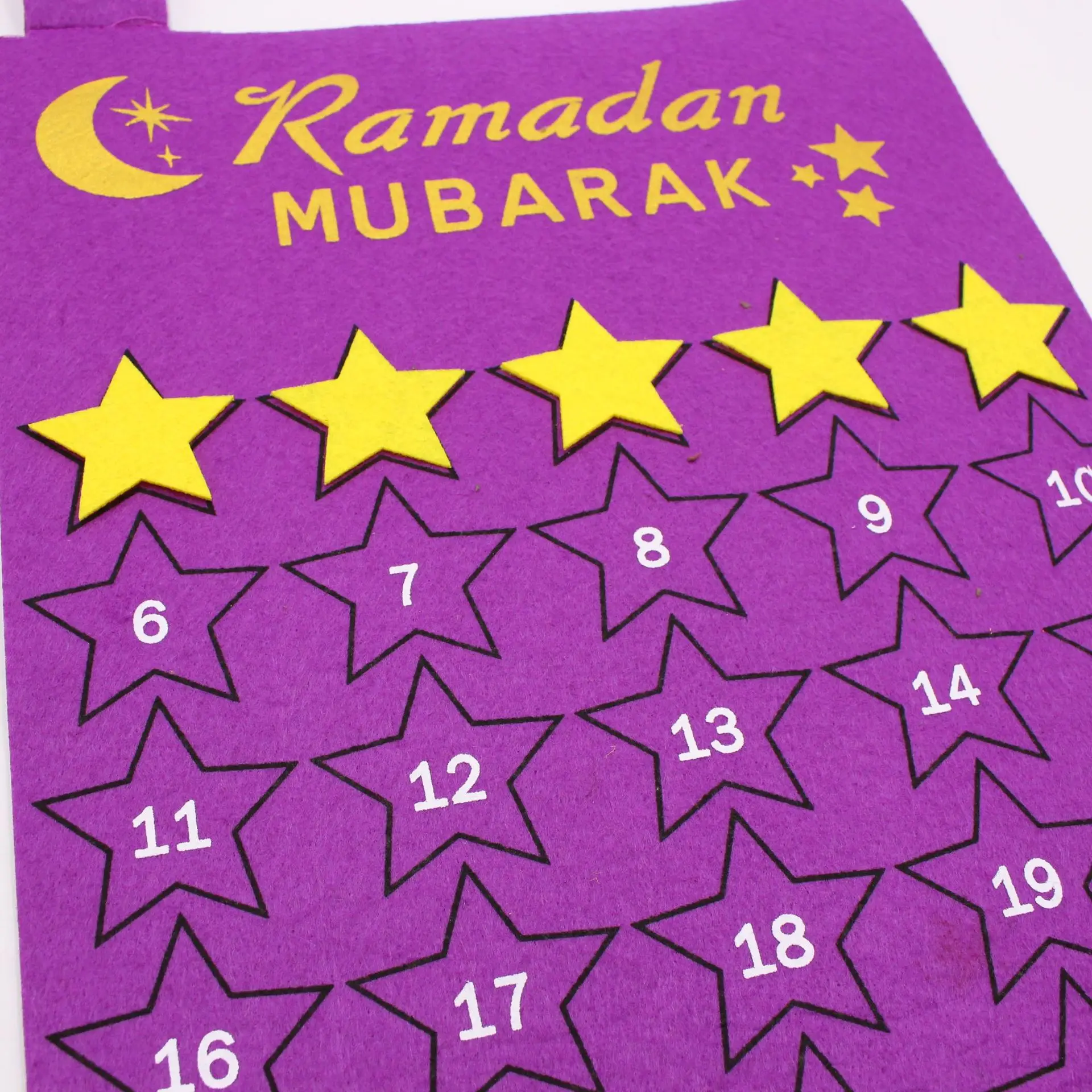 Eid Mubarak Advent календарь мусульманский войлочный отсчет настенный подвесной karem