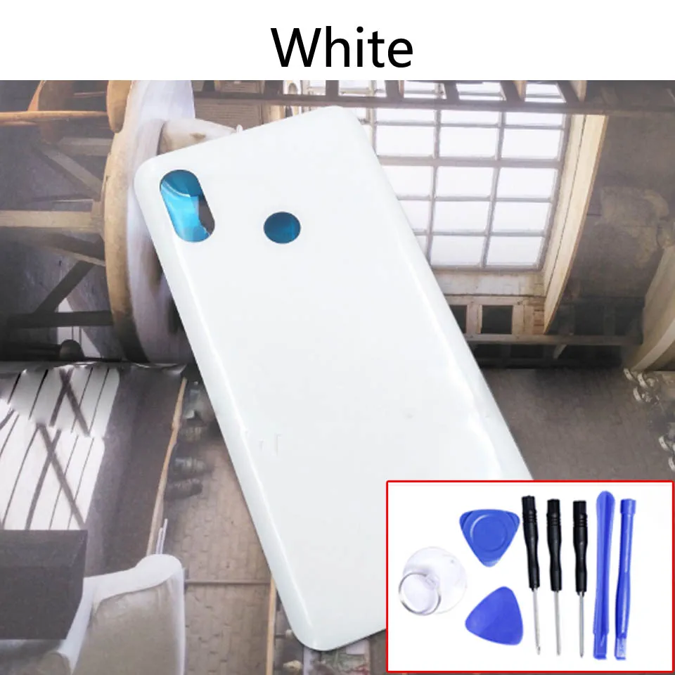 White-With tool 3D стеклянная задняя крышка батарейного отсека для Xiao mi 8 mi 8 M8 задняя крышка батарейного отсека чехол на заднюю крышку корпус замена корпуса - Цвет: White-With tool