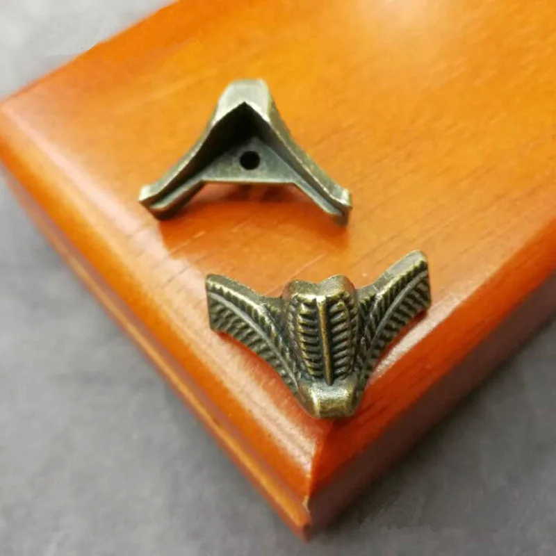 40 шт. античный защитный уголок бронзовый шкатулка для ювелирных изделий