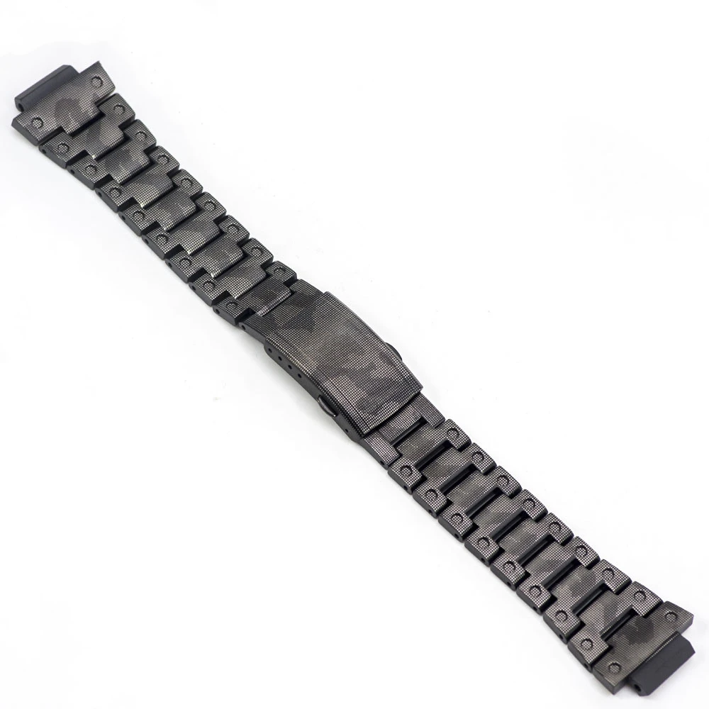 316Camouflage Strap Черный камуфляж 316L нержавеющая сталь DW5600 GW-M5610 ремешок для часов ободок/Чехол - Цвет ремешка: 316Camouflage Strap