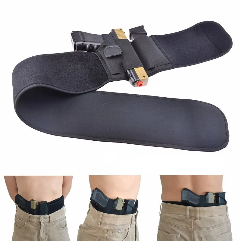 

Tactical Belly Band Concealed Carry Gun Holster Police Right-hand Universal Invisible Elastic Waist Glock Pistol Holster Girdle