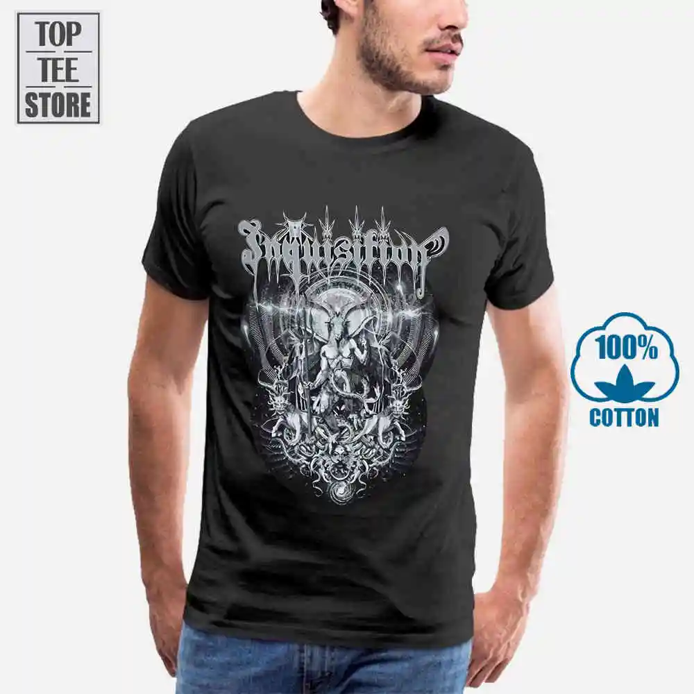 Рубашка инквизиции Величества S M L Xl официальная черная футболка с металлическим