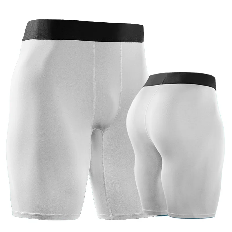 

2021 мужские шорты быстросохнущие дышащие эластичные с высокой талией для бега тренировок спортивные облегающие Стрейчевые Бриджи-40