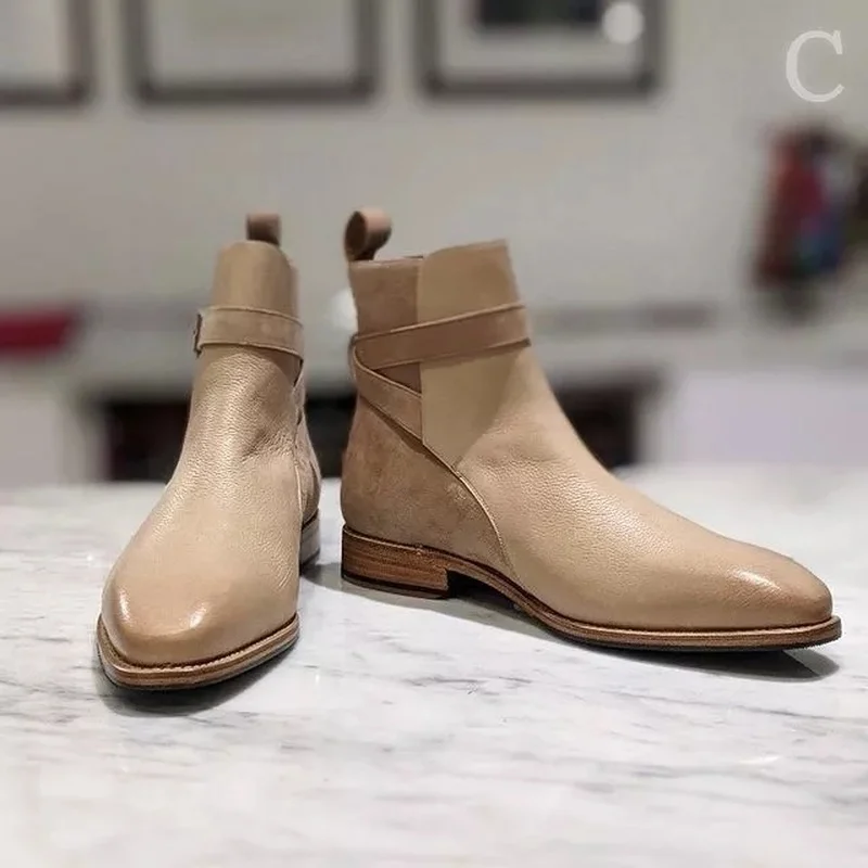 

Men Shoes Fashion Solid Spring Autumn Comfortable PU Leather Simplicity Round Toe Boots Chaussure Sapatos Para Hombre XM599