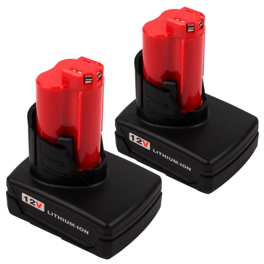 VANON 2 шт. для MILWAUKEE M12 12 в 4000 мАч литий-ионная аккумуляторная батарея XC 4.0Ah Max литий-ионный Электроинструмент беспроводной 48-11-2440