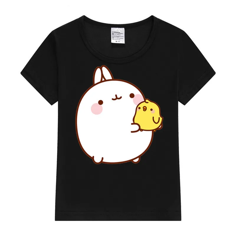 Футболка и шорты для мальчиков девочек с милым кроликом Molang Piupiu Детский комплект