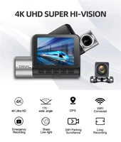 3 inch 4k dashcam dual camera car dvr recorder ultra hd 2160p1080p sony imx415 sensor gpswifiwdr super night vision monitor
