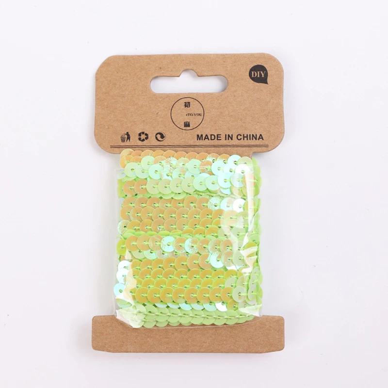 

Multicolor Lace 5Yards/Lot Sewing Crafts Accessory Colorful DIY Shiny Faceted Costume Sequin Decor Sequin Strip Webbing Hot Sold