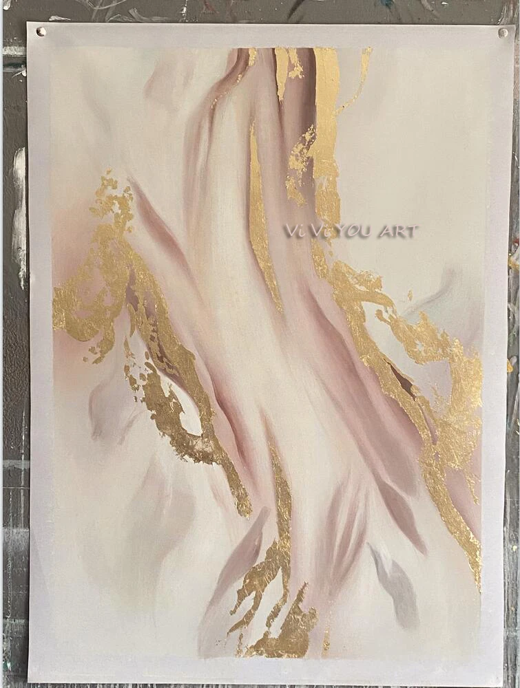 

Modern Hand painted gold canvas Oil Paintings wall painting Abstract gold Oil Painting art picture Living Room home Decoration