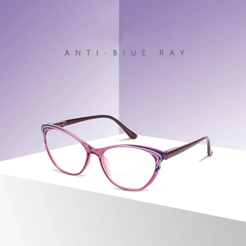 

Elbru Purple Frame Anti-blue Light Reading Glasses High Definition Comfortable Presbyopic Glasses +1.0 +1.5 +2.0 +2.5 +3.0 +3.5
