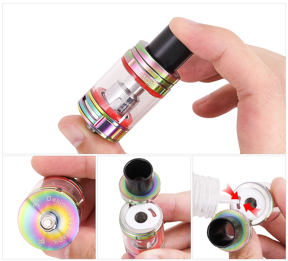 SMOK TFV8, Большой Детский Светильник, распылитель, 5 мл, испаритель, электронная сигарета, Vape танк с V8, Детские катушки, головка резистора