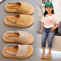 kids sandals new fashion summer girls children boys wide nubuck leather comfortable soft rubber beach sandals toddler baby shoes
