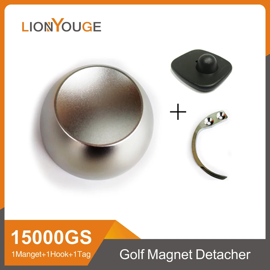 Original 15000GS EAS Magnetic Golf  Detacher Tag Remover Universal Magnet Eas Golf Detacher Security Lock Key With 1 Hook 1 Tag