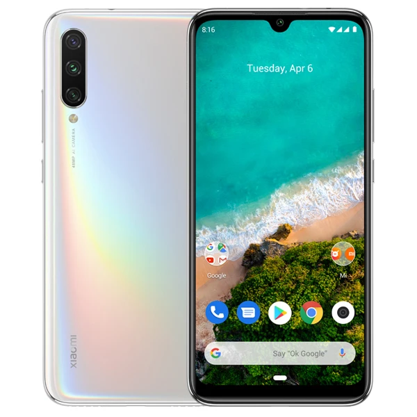 Глобальная версия Xiaomi mi мобильного телефона A3 mi A3 4 Гб 128 ГБ 48MP+ 32MP камера Snapdragon 665 Восьмиядерный экран 6,08" AMOLED 4030 мАч - Цвет: White