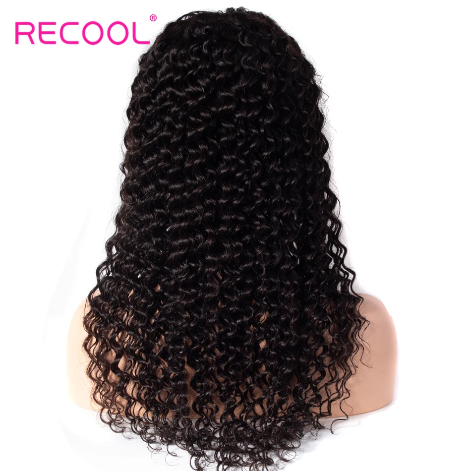 Парик Recool с глубокой застежкой волны парики из натуральных волос на сетке 200%